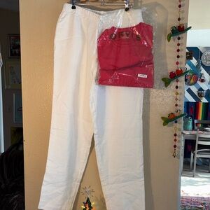 NWT AND NWOT ORVIS BUNDLE. White 100% cotton linen, high waisted, elastic